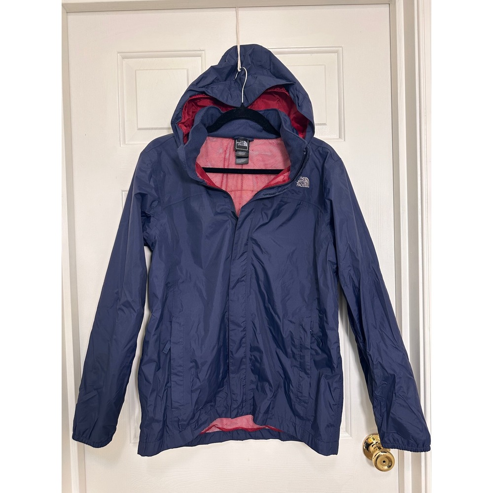 The North Face Boys XL Rain Jacket Navy Blue Hooded
